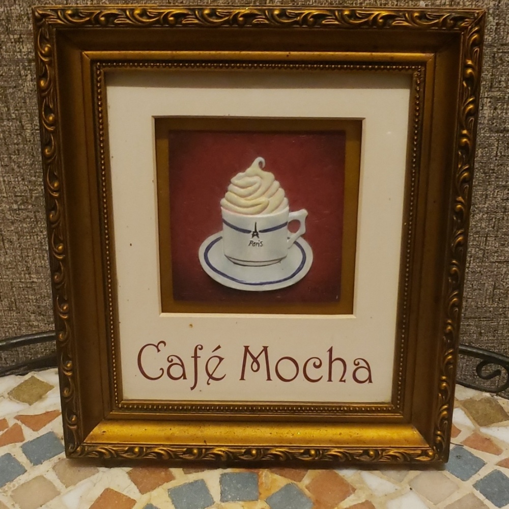 "CAFE' Mocha" 3D clip art wall Art